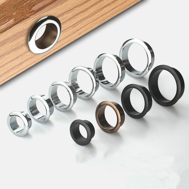 10pcs 45mm Round cable grommet desk table outlet Wire Hole d