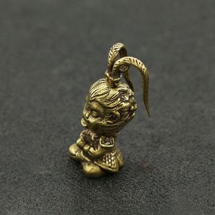 Copper Monkey King Figurine Sun Wukong Statue Decor Fish