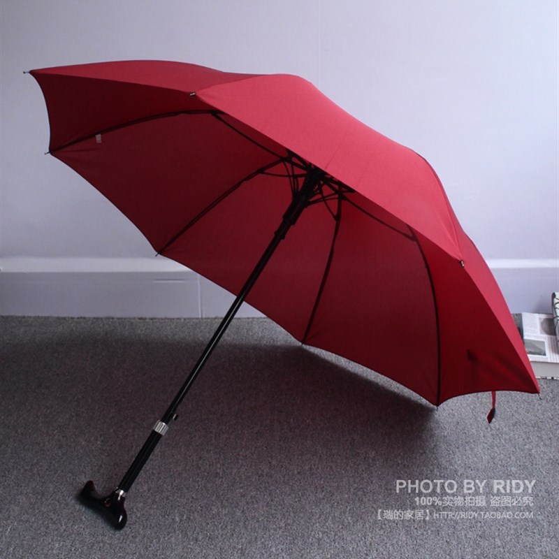 带伞套多功能拐杖伞可调节老人防滑拐杖伞长柄手杖伞登山雨伞包邮
