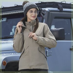 极速堡迪文服饰旗舰店 三合一可拆卸加绒加厚内胆冲锋衣女秋冬户