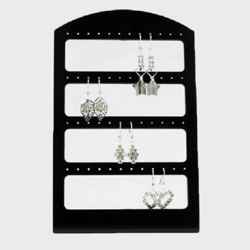 好货Simple 24 Holes Jewelry Organizer Stand Black Plastic