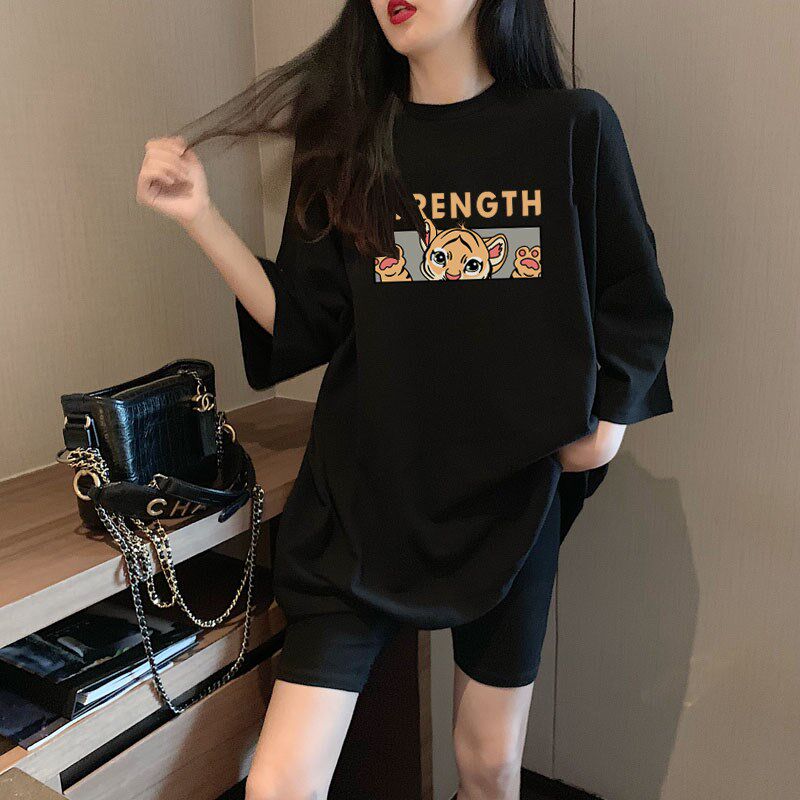 好货黑色短袖t恤女夏季新款套装慵懒风半袖上衣两件套鲨鱼裤宽松