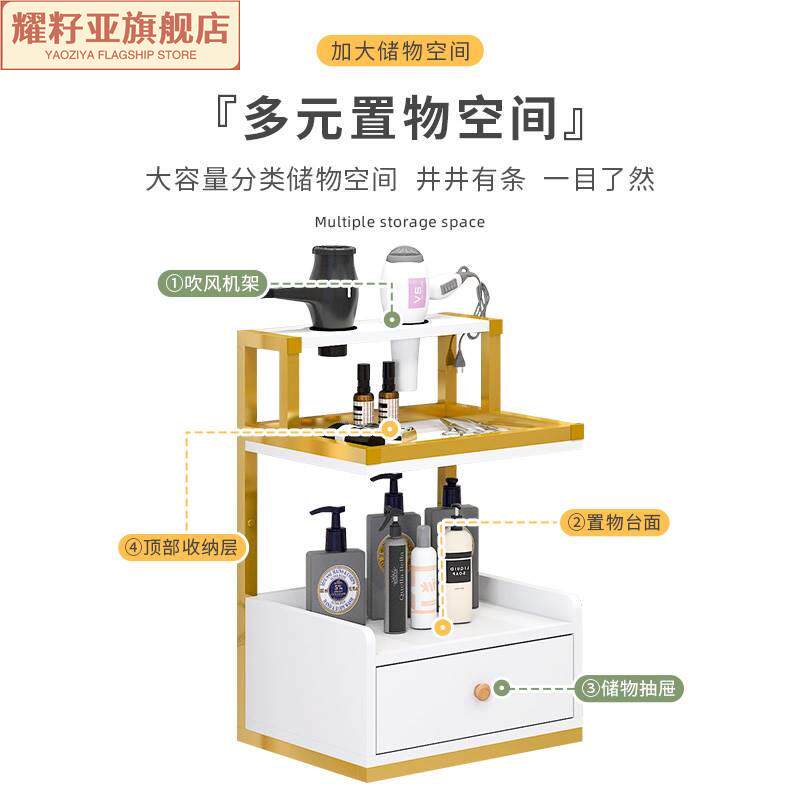 理髲店工具柜发廊专用工具台美发店置物架抽屉式镜台柜子壁挂墙柜
