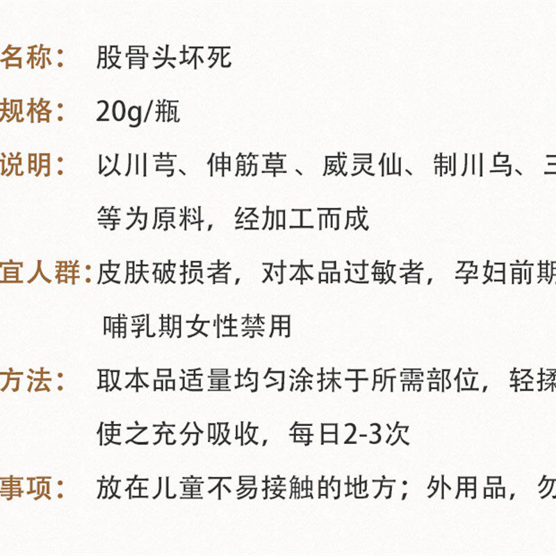 极速万秋堂股骨头坏死专用膏药贴疼痛膏保健膏胯关节股骨康膏苗医