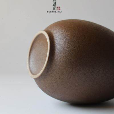 极速日式禅意花瓶摆件复古怀旧插干燥花花瓶茶艺客厅装饰玄关花瓶
