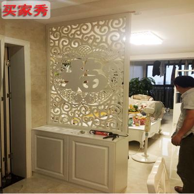 新品 吊顶玄关客厅花格过道隔断背景墙通花镂空木塑板PVC雕花板屏