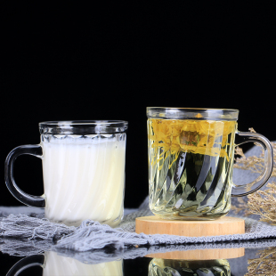 6只 带把加厚啤酒杯扎啤杯耐热茶杯 1b2只 玻璃杯子家用水杯套装