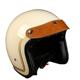 复古头盔PU皮帽檐4 3半盔飞行盔摩托车跑车头盔通用3按扣装 饰帽檐