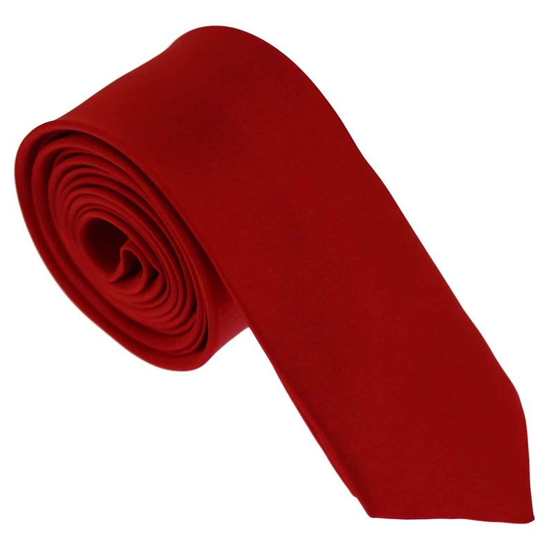 网红Men Wedding Party Red Polyester Silk Leisure Tie Necktie