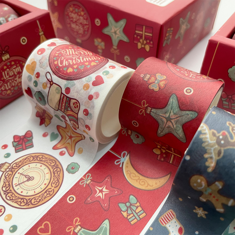 新品.6pcs/set Merry Christmas Washi Tape Box-Packed Holiday