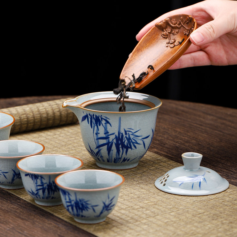 极速复古哥窑g旅行功夫茶具一壶四杯露营出差便携快客杯泡茶壶茶,餐饮具,旅行茶具,淘宝优惠券,粉丝福利购,淘宝优惠卷