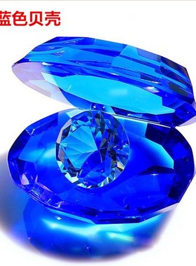 新品特价水d晶小动物贝壳钻石河蚌摆件礼品 新婚新房摆件女友生日