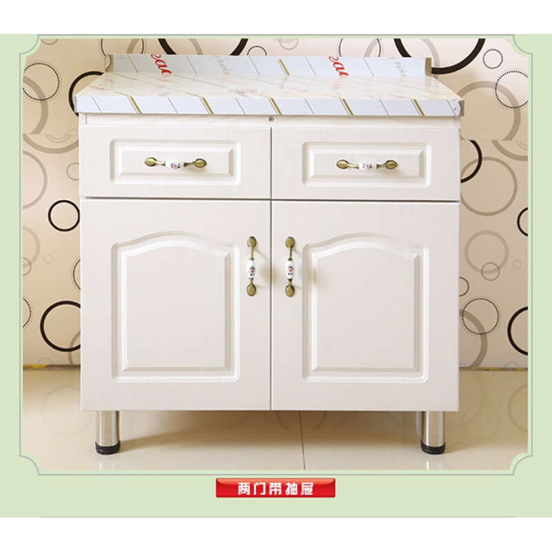 极速厨房橱柜简x易m橱碗整体柜柜橱柜灶台柜不O锈钢台面厨柜水槽