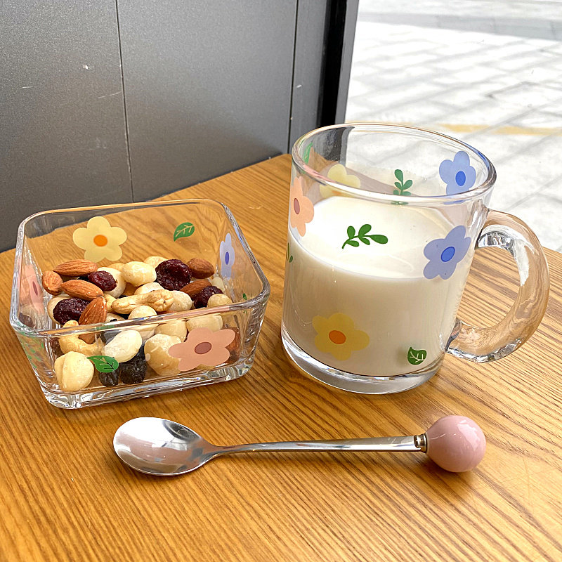 极速早餐玻璃餐具水果沙拉碗家用少女网红ins一人W食饭碗可爱点心,餐饮具,玻璃餐具套装,淘宝优惠券,粉丝福利购,淘宝优惠卷