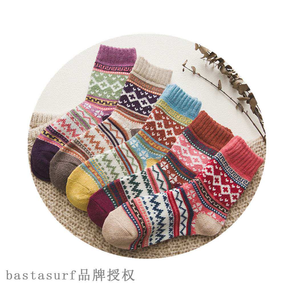 新品7020 wagrm womens wool socks in autumn and winter