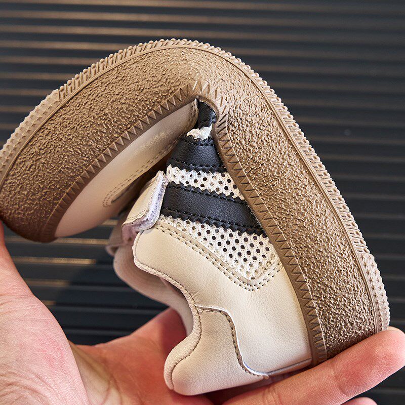 新品真皮女c童鞋子夏季儿童德训鞋2026新款单网小白鞋男童网面运