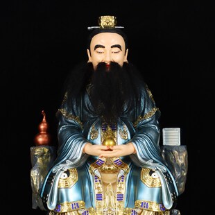 极速树脂鸿钧老祖法主公佛像道祖三清师父鸿钧P祖师爷居家客厅中
