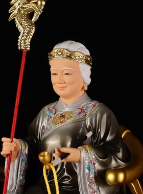 新品黑老太太佛像黑妈妈家用客厅祝福黑奶奶树脂手V工桌面装饰中