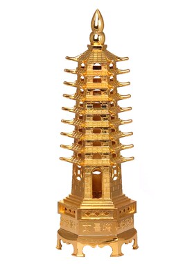 新品文昌a塔九 9层十三13层办公室书桌装饰合金文昌塔摆件