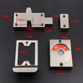 极速公共厕所卫生间n隔断五金配件隔板门锁有人无人不锈钢指示锁