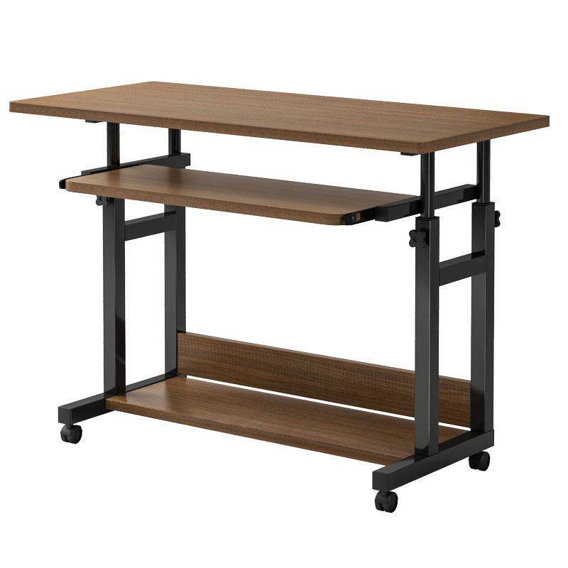 极速升降电脑台式桌家用可移动y笔记本牀边桌小型办公桌经济型带