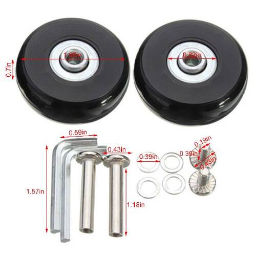 极速Lugbgage Wheels Replacement 50 X 18mm Universal Suitcase