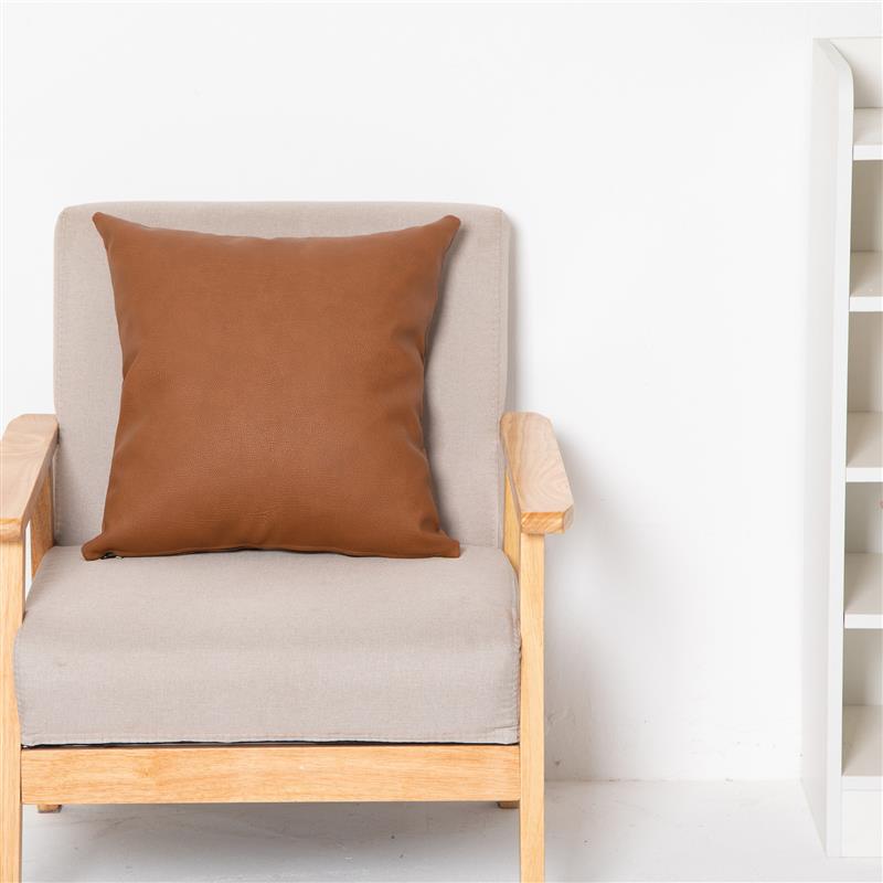 极速皮革抱枕美式轻奢防水汽z车靠背办公室沙发靠枕床头靠抱枕套