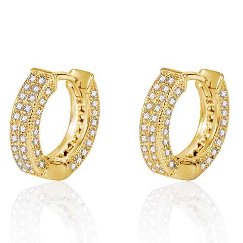 极速Accessories full diamondy double row diamond ear buckle