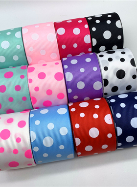 极速5Yards/Lot 38mm Grosgrain Ribbon Printing DoSts Ribbon D