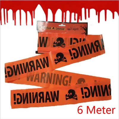极速6Mx8CM Halloween Decoration WarniHng Tape Signs Hallowee