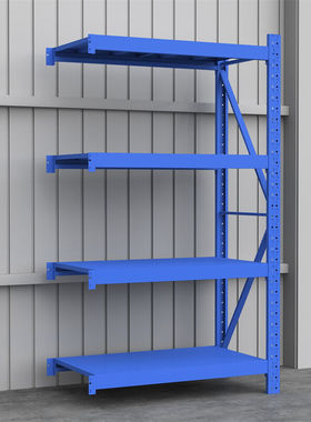 极速富路达120*60*200cmy蓝色中型货架副架钢制仓储家用置物架超