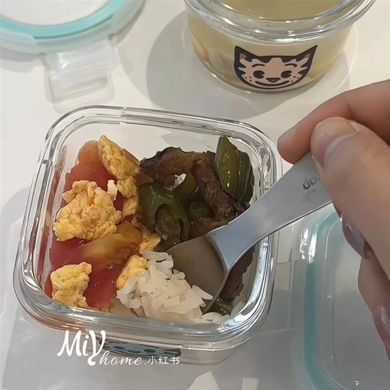 极速原田治宝宝辅l食碗上班族饭盒微波炉加热保鲜盒玻璃婴儿餐盒