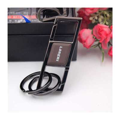 极速双开关钥匙扣欧美达3676同款朗日不锈钢汽车钥W匙圈男士腰挂