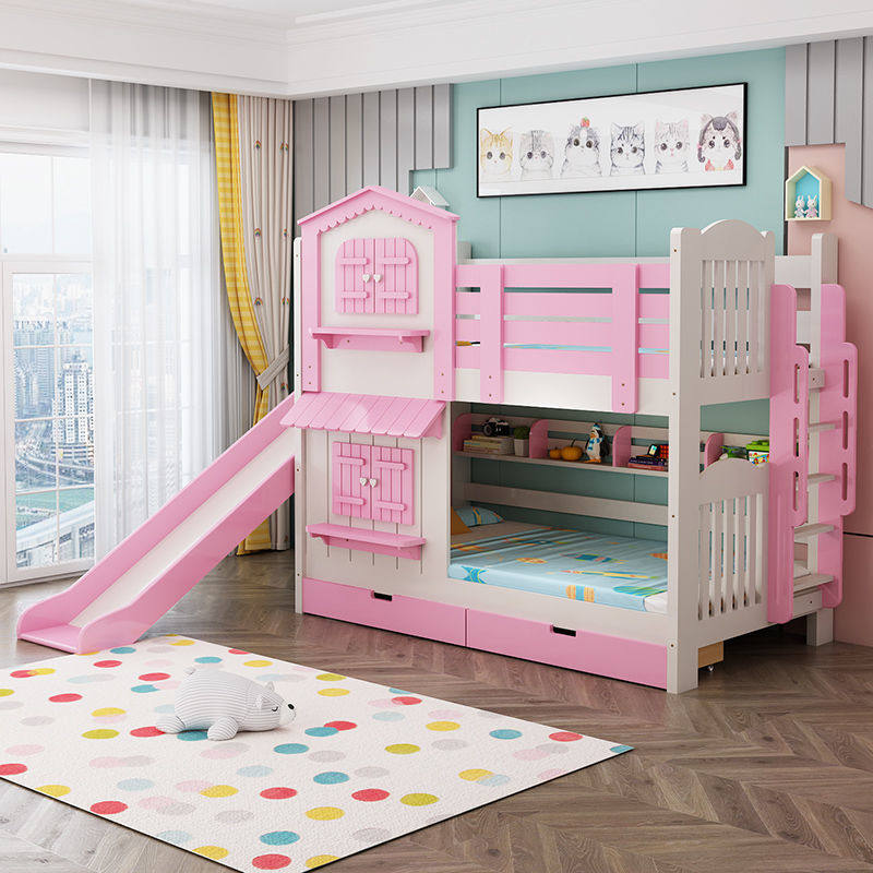极速木业实木儿童上下床铺男w孩女孩高低子母床双层滑梯床公主床,商业/办公家具,学校双层床/宿舍床,淘宝优惠券,粉丝福利购,淘宝优惠卷