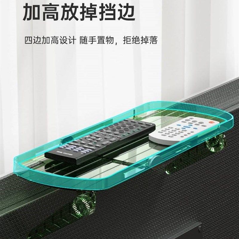 极速路由器墙架电脑电视r放机上盒置物架显示器顶部免打孔收纳托