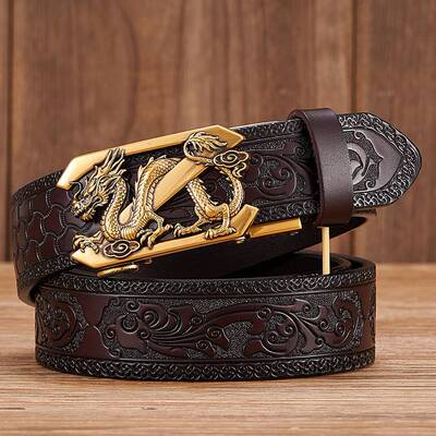 极速35cm Fashion Embossing Retro Male Belts for MeVn Busines