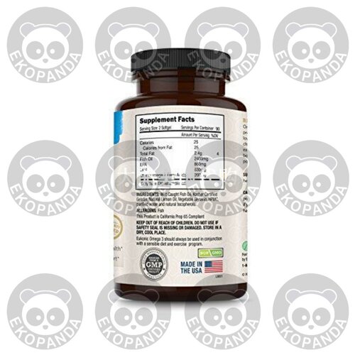 极速Eukonic Omega-3 Wild Cvaught Fish Oil 2400 mg, 180 Softg