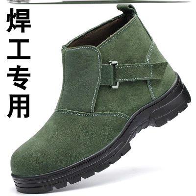 极速方便透气款 劳动软底黑色钢板加厚包钢头父亲钢包冷 一脚n蹬鞋