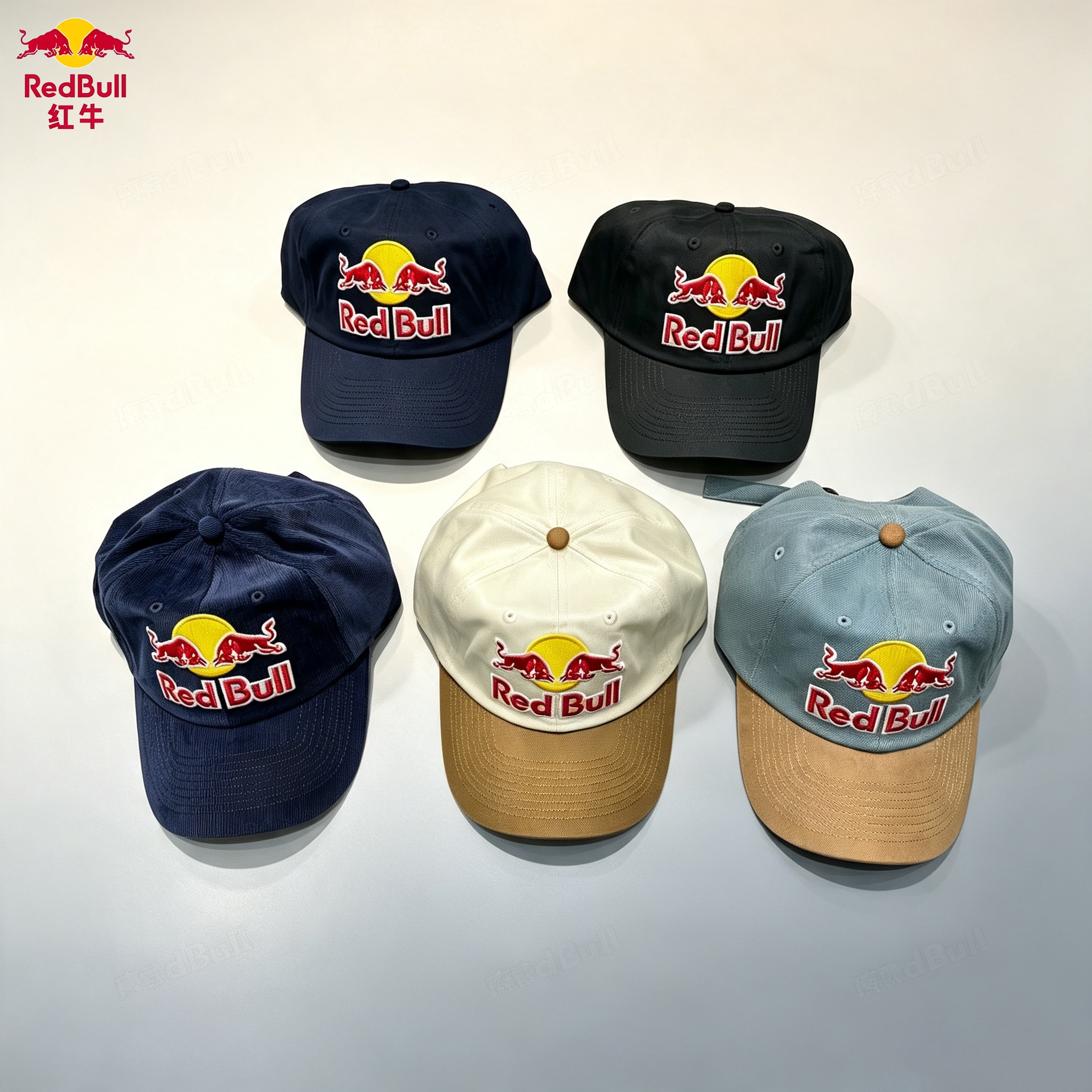 RedBull红牛刺绣男女帽子