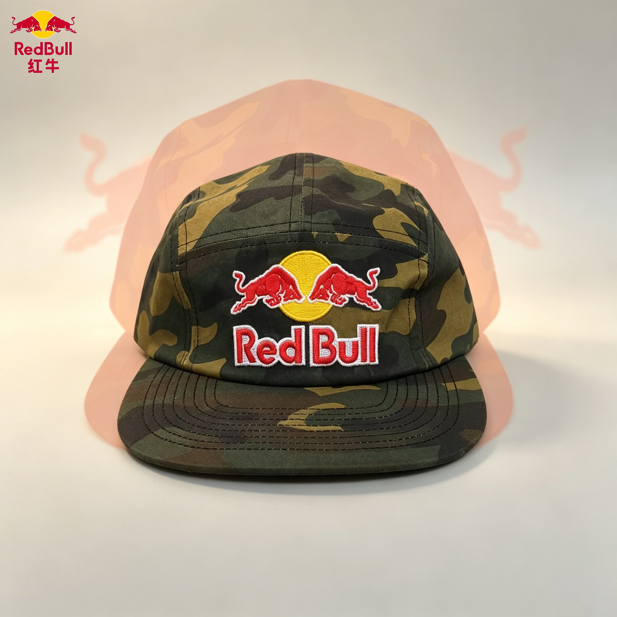 Redbull红牛帽子迷彩鸭舌帽