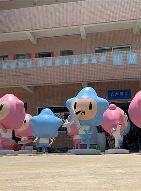 少年文化宫校园玻璃钢雕塑动物卡通玻璃景观主题动漫户外