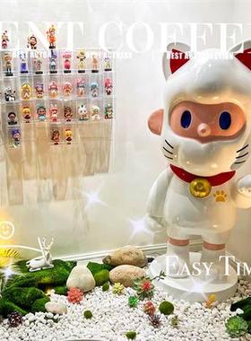 网红卡通bobo招财猫男友摆件店铺玻璃钢雕塑家居客厅大型落地装饰