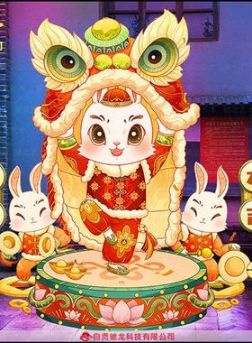 新年迎春彩灯设计春节灯展制作厂家灯饰小品自贡花灯制作灯笼灯组