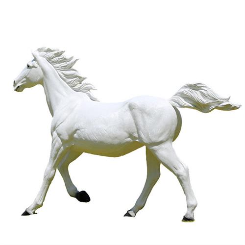 玻璃钢仿真黑白马雕塑摆件花园庭院商场美陈户外园林景观动物装饰