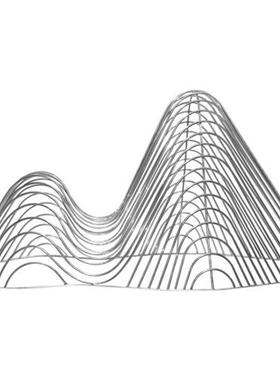 不锈钢假山雕塑摆件金属铁艺切片镂空山形样品屋展示中心酒店水景