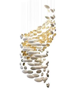 家居装饰摆件橄榄蛋灯饰配件玻璃工艺品可制作多种客厅挂饰