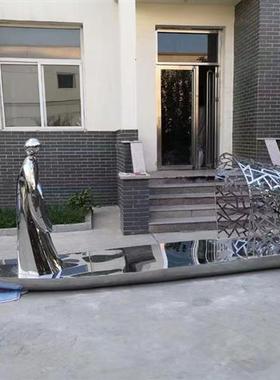 不锈钢雕塑结构定制户外园林景观美陈水景不锈钢抽象小船雕塑摆件