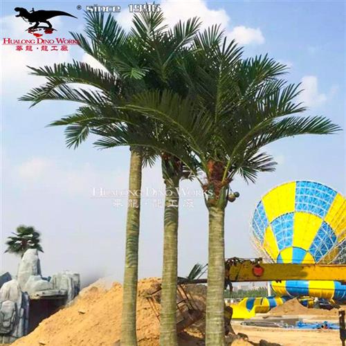 仿真植被树干玻璃钢材质叶片PV材质自贡华龙-龙工厂年老品牌