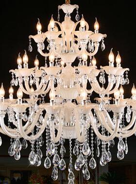 欧式水晶灯客厅吊灯美式大气蜡烛餐厅卧室灯简约现代别墅灯具