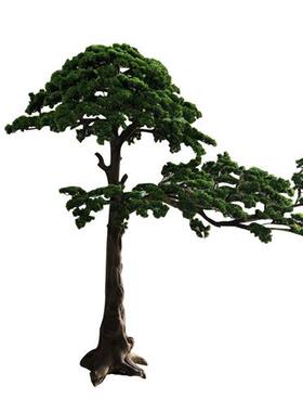 实木手工仿真松树根雕艺术摆件景观树商店橱窗背景墙装饰仿真树